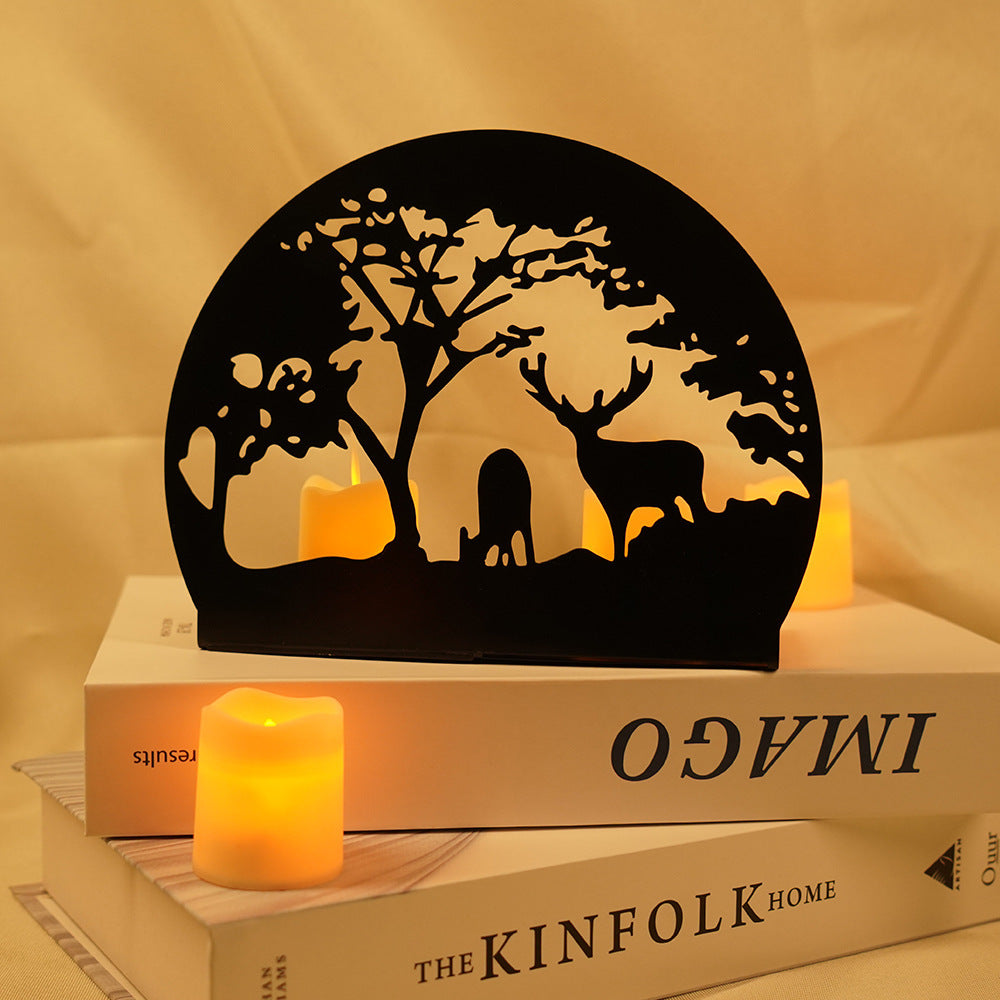 European Style Simple Iron Art Candle Holder Decoration