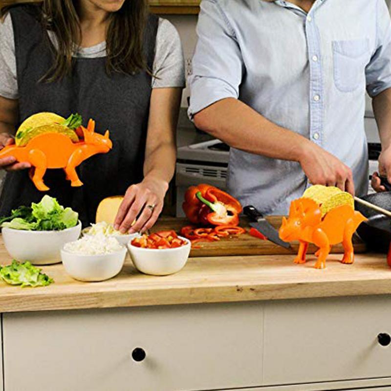 Food Grade Dinosaur Shape Plastic Food Holder Cornmeal Burritos Holder