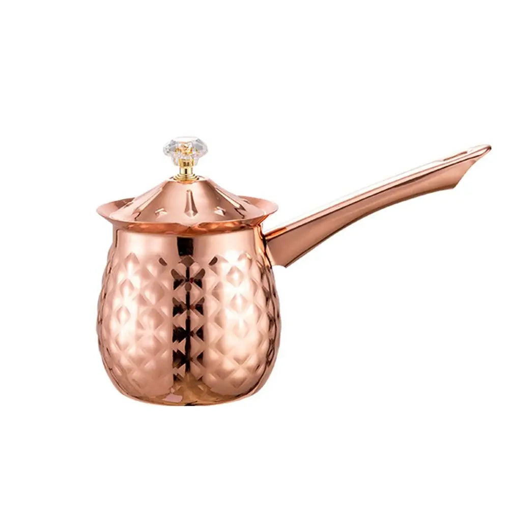 Durable Handcrafted Turkish Coffee Pot Handle Lid Melting Jug Stable Anti-slip Heating Pot Stove Top