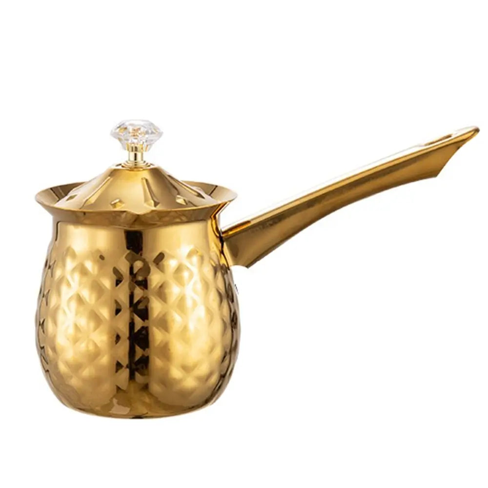 Durable Handcrafted Turkish Coffee Pot Handle Lid Melting Jug Stable Anti-slip Heating Pot Stove Top