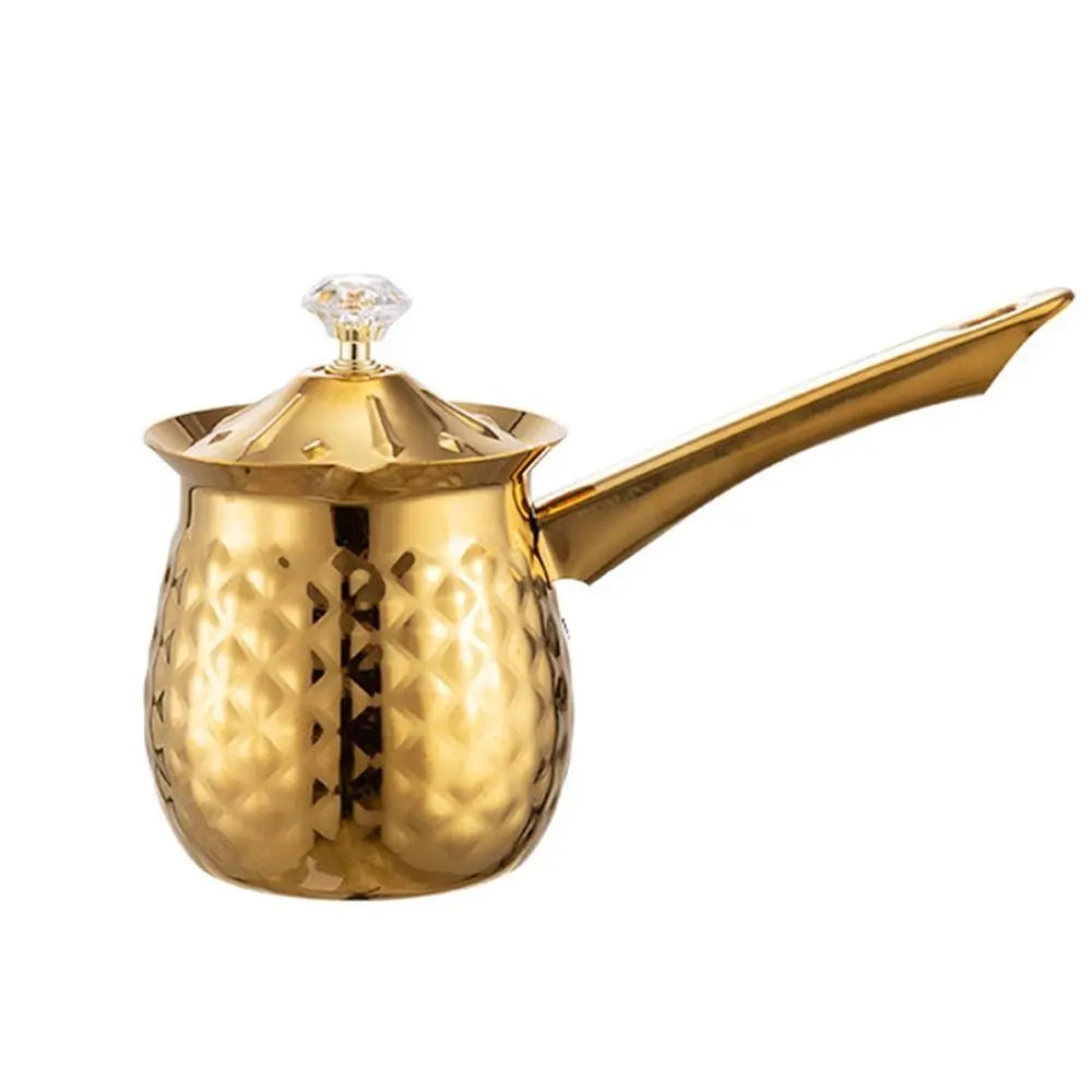 Durable Handcrafted Turkish Coffee Pot Handle Lid Melting Jug Stable Anti-slip Heating Pot Stove Top