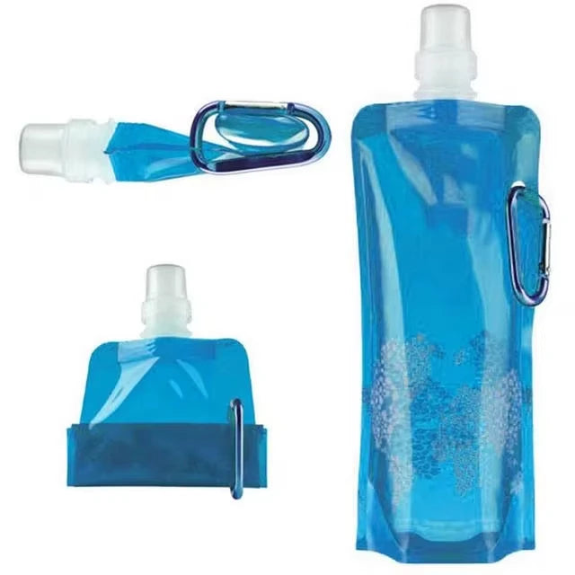 500ML Portable Ultralight Foldable Silicone Folding Water Bottle Water Bag Outdoor Sport Supplies Hiking Camping Soft Flask bag