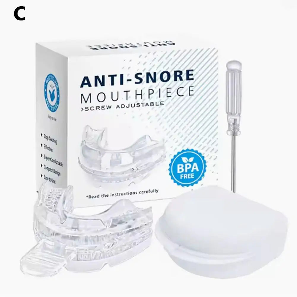 Anti-Snoring Device Anti Snoring Mouthpiece Mouth Guard for Women Men Snore Reducing Most Comfortable Adjustable Oral Appliance