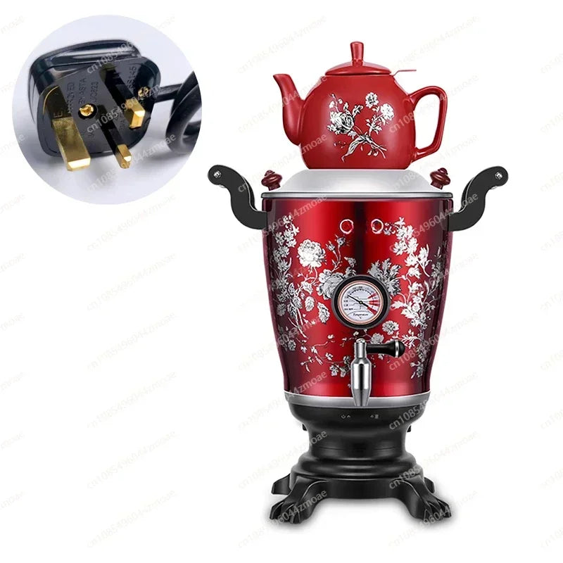 GL-T19, Electric kettle, Home kettle, Vintage print, Samovar pot, Commercial, large capacity, heat preservation