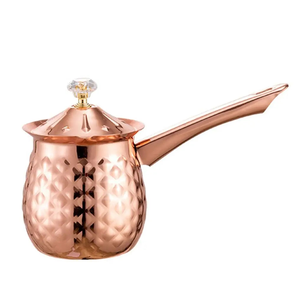 Durable Handcrafted Turkish Coffee Pot Handle Lid Melting Jug Stable Anti-slip Heating Pot Stove Top
