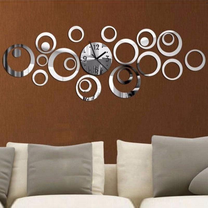 Fashion Acrylic Creative Wall Clock Study Room Living Room Mute