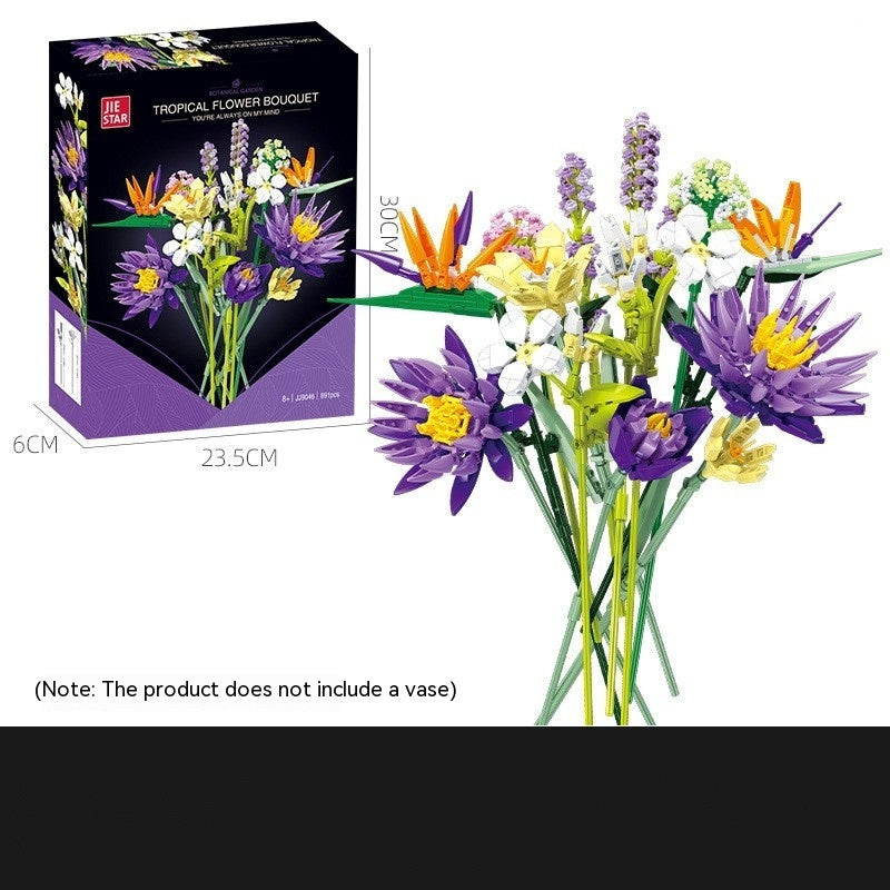 Home Decoration Assembled DIY Simulation Building Blocks Bouquet