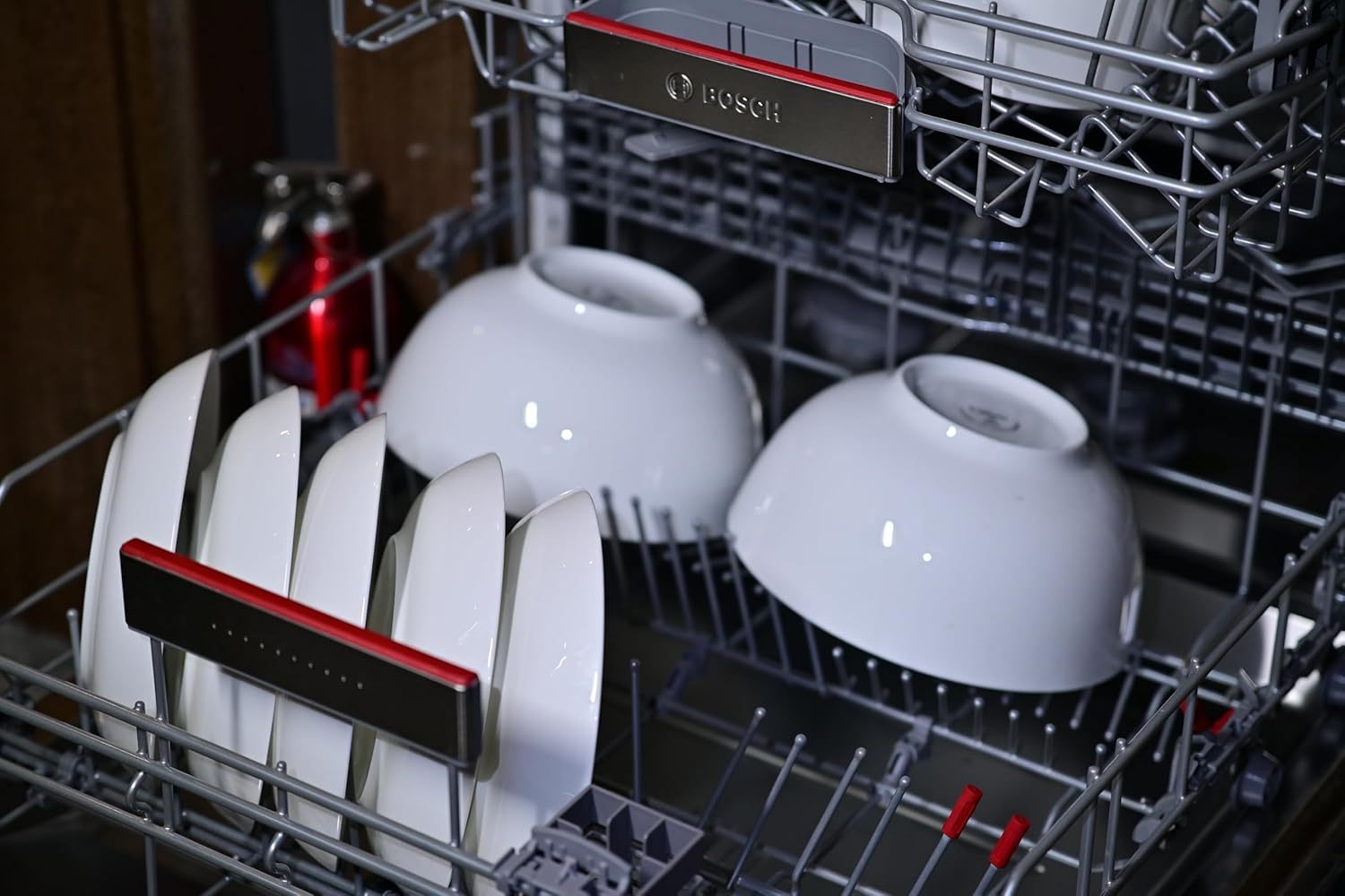 Lily Bone China Dinnerware Set, 16 Pieces, Service For 4, White Plates, Dishes, Bowls Set, Microwave And Dishwasher Safe