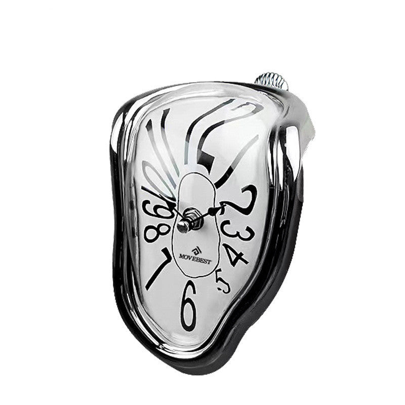 Novel Surreal Melting Distorted Wall Clocks Surrealist Salvador Dali Style Wall Watch Decoration Gift Home Garden