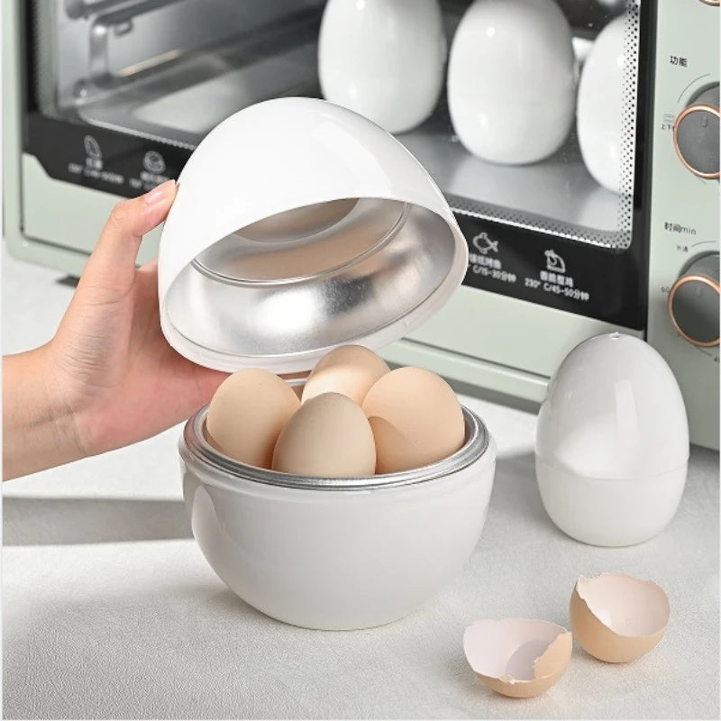 Capacity For 4 Eggs Microwave Egg Steamer Boiler Cooker Easy Quick 5 Minutes Hard