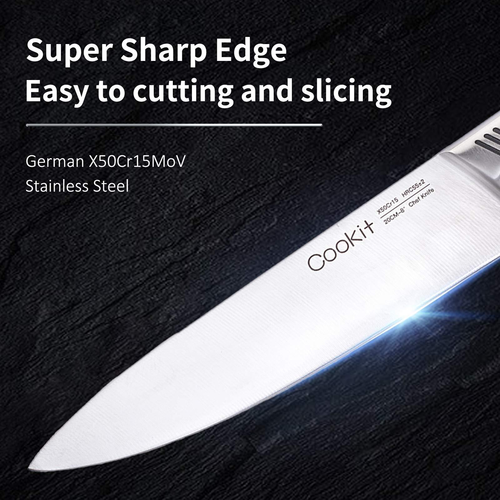 Kitchen Knife Set, 15 Piece Knife Sets with Block, Chef Knives
